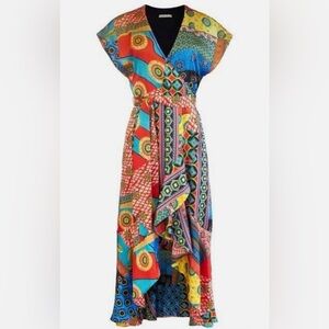 Alice Olivia Dani Ruffle Kimono Dress